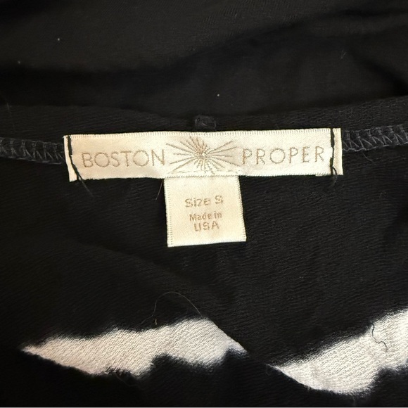 Boston Proper Black Tie Dye Sleeveless Open Front Cover-Up Vest Size Small - Picture 6 of 8
